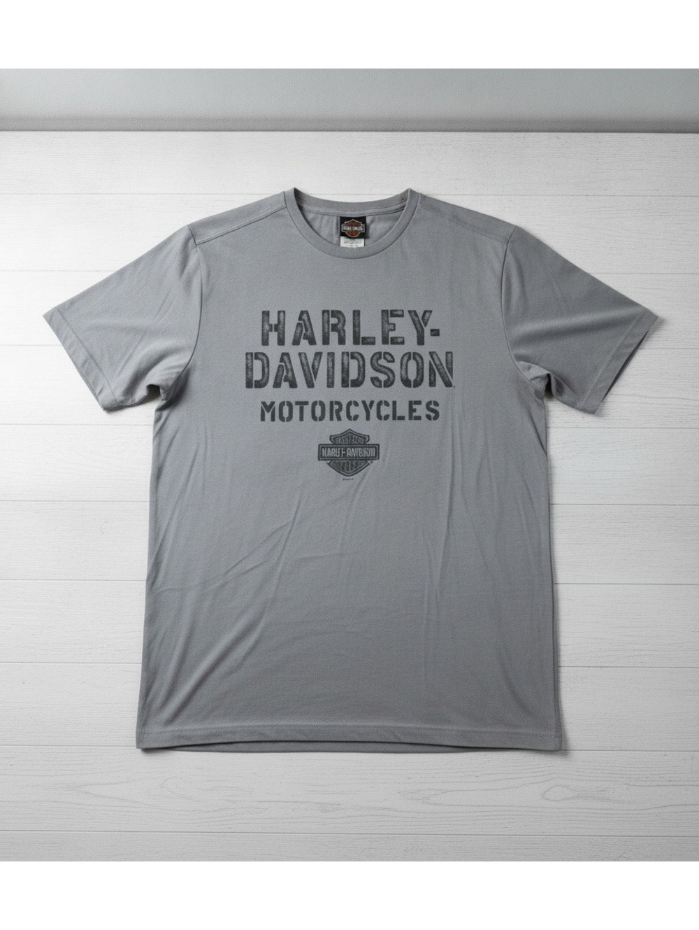 Harley Davidson Gray Performance T-Shirt Men’s Large Kansas Salem Dealer Tee